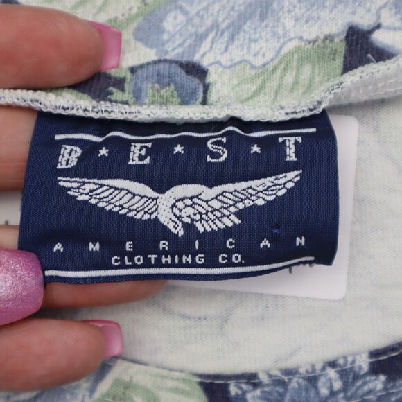 Best American Clothing Co Shirt Womens S Multicolor Floral Cropped Pullover - Picture 2 of 16